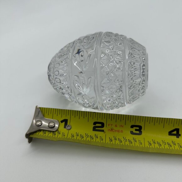 Vintage Crystal Egg Shaped Paperweight By Franklin Mint 1988 Made In Germany - Picture 9 of 11